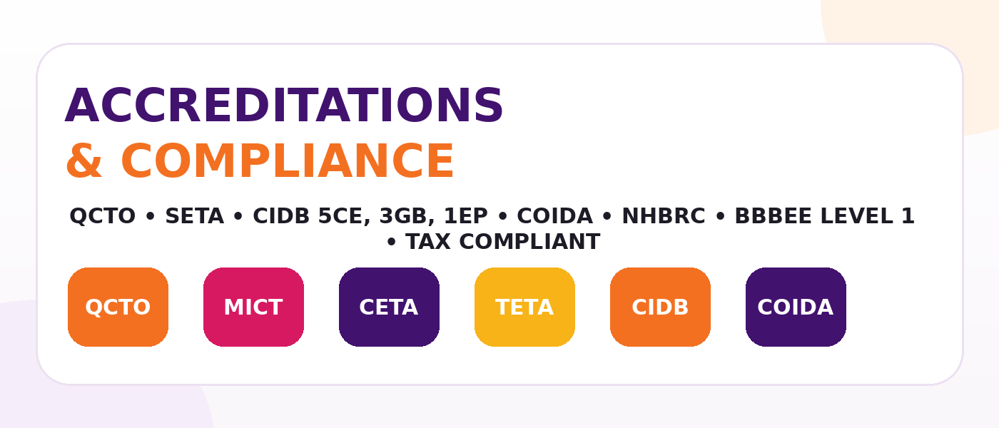 MSHL accreditations and compliance banner